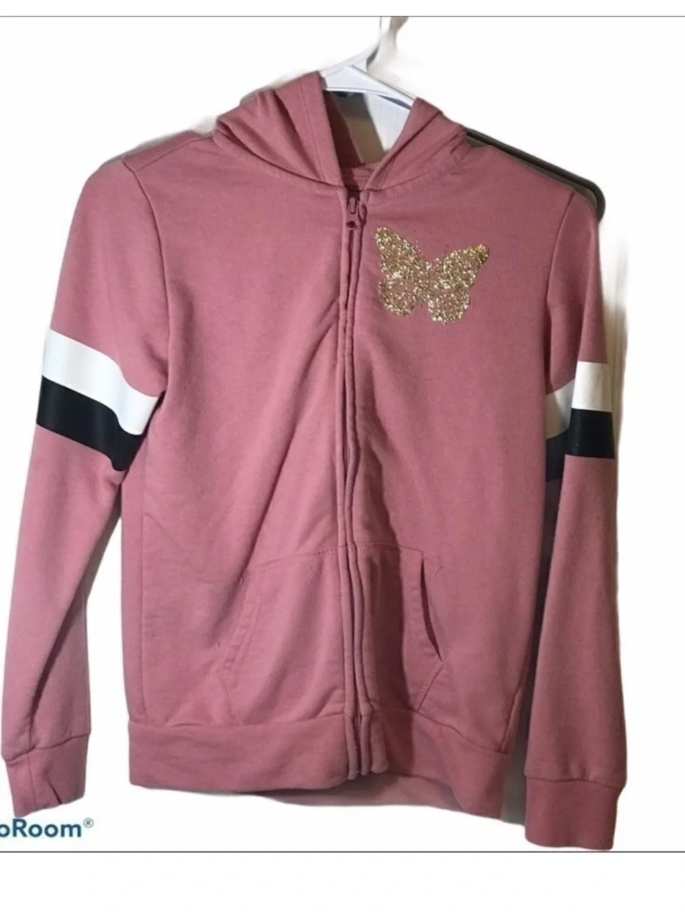 The Children's Place Dusty Rose Hoodie with Gold Butterfly